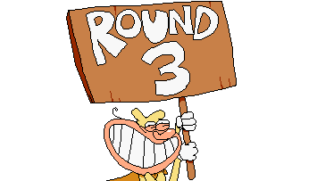 The Noise holding up Round 3's sign.