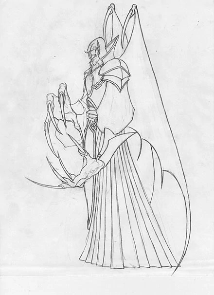 Concept art of The Dreadlord. Concept art of The Dreadlord.