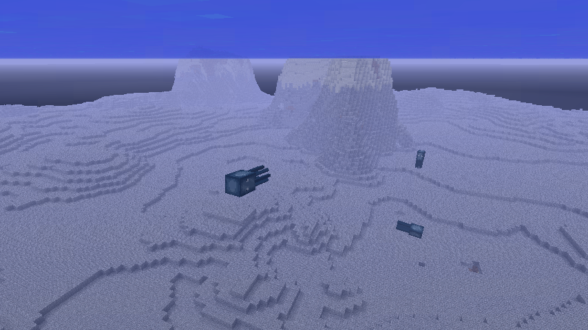 A screenshot of a deep ocean in 13w36a. A screenshot of a deep ocean in 13w36a.