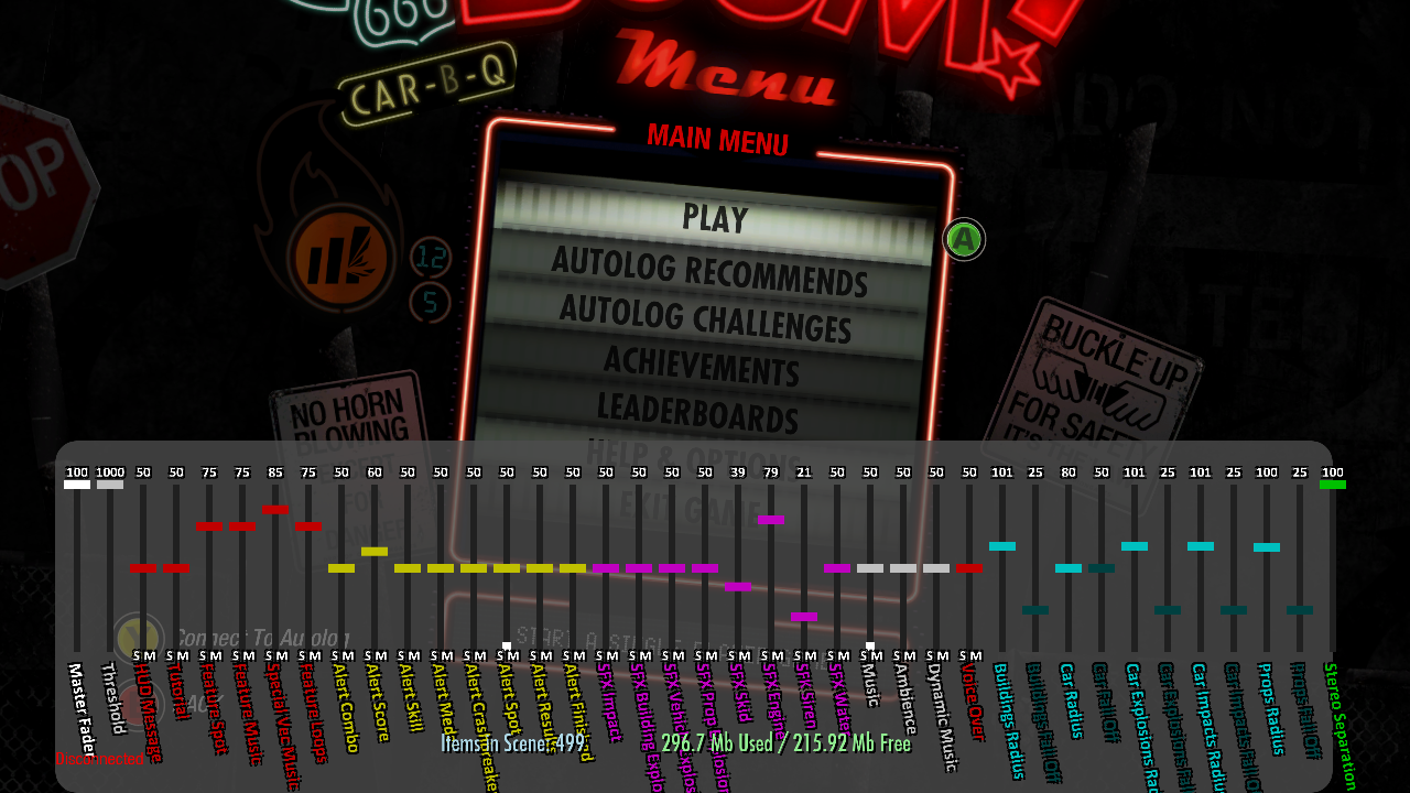 Sound volume information Sound volume information