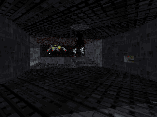 Center of the second long hallway. Center of the second long hallway.