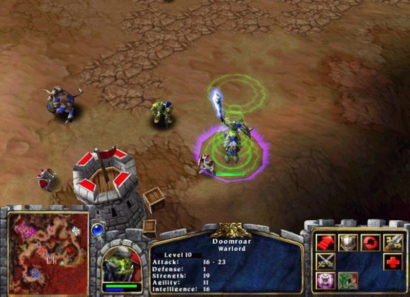Using one of his spells. Using one of his spells.