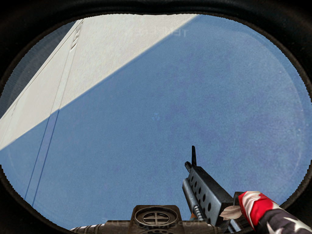 M16 clipping over the Rebreather's HUD model.
