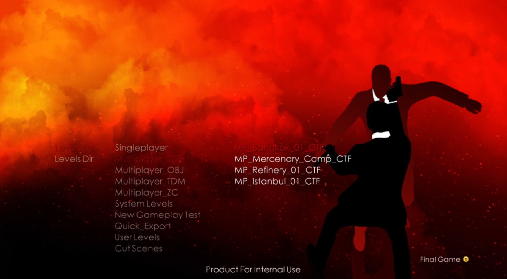 Debug menu with MP levels Debug menu with MP levels