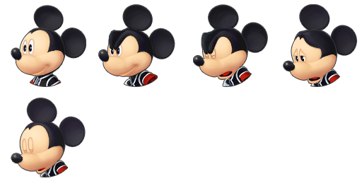 Leftover from Kingdom Hearts 0.2. While the graphics for this version of Mickey was removed, everything else would remains intact in the final game. Leftover from Kingdom Hearts 0.2. While the graphics for this version of Mickey was removed, everything else would remains intact in the final game.