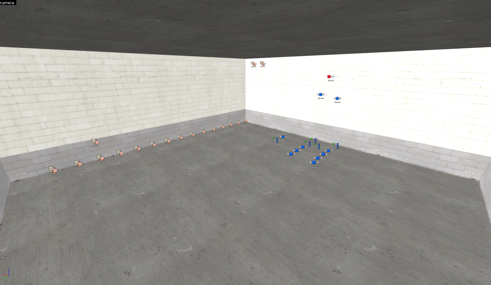 The room in Valve Hammer Editor.