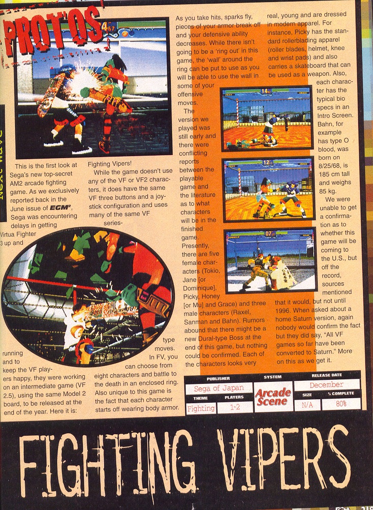 Electronic Gaming Monthly's Fighting Vipers preview