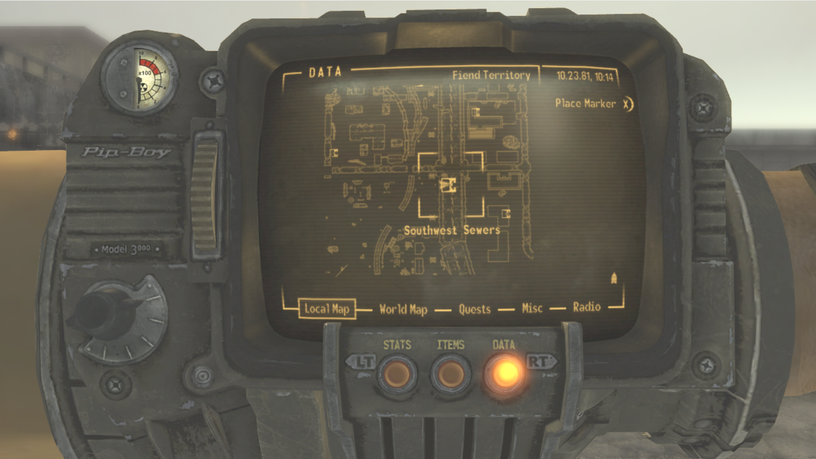 The location in Fiend Territory. The location in Fiend Territory.