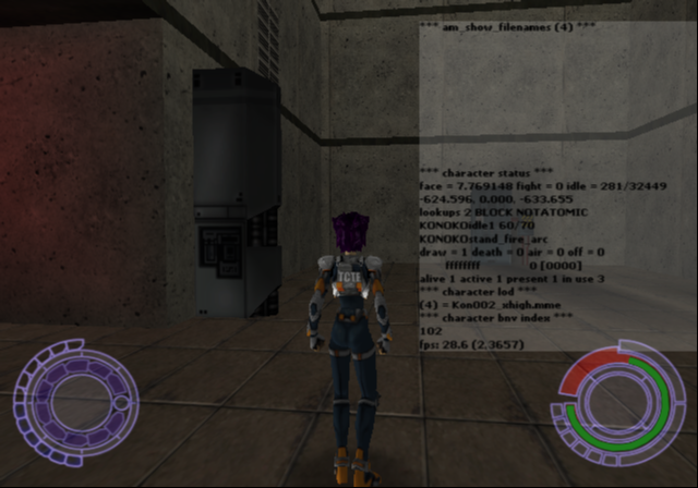 All of the debug displays.