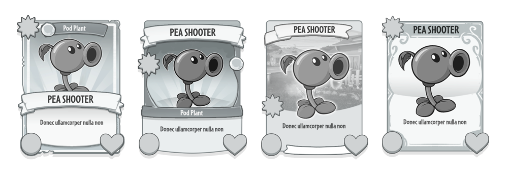 Concepts for card designs.