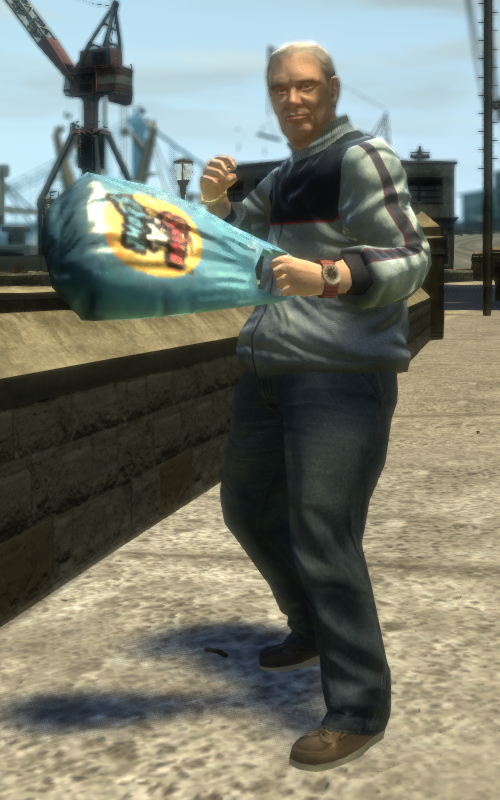 Melee fight with restored shopping bag, a good example of why this feature was replaced.