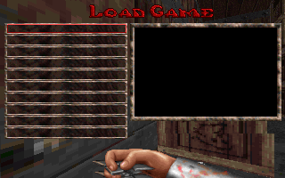 Load save game screen.