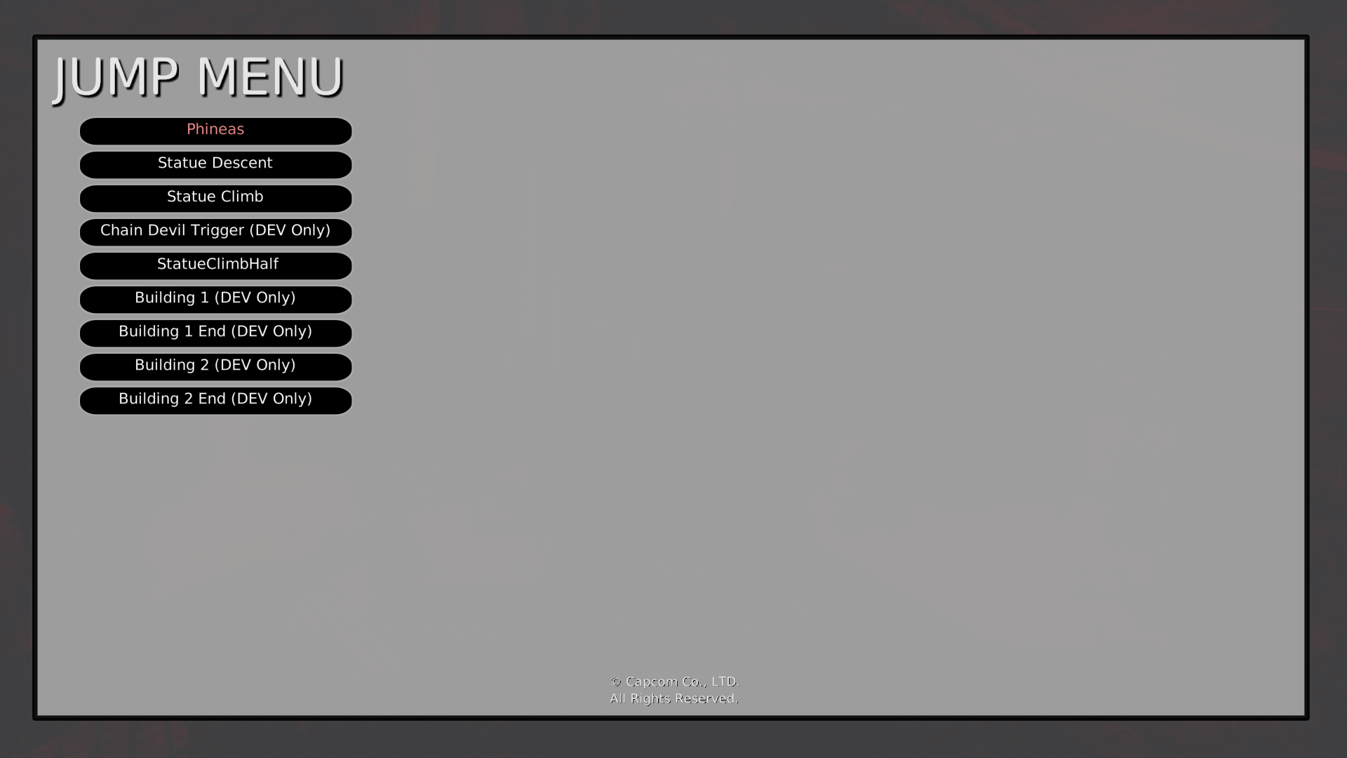 Jump Menu - Mission 9: Devil Inside