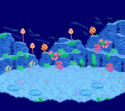 Atlantica field. Has a dark blue watery sky(?) with tiny amounts of grass on large rocks. Atlantica field. Has a dark blue watery sky(?) with tiny amounts of grass on large rocks.