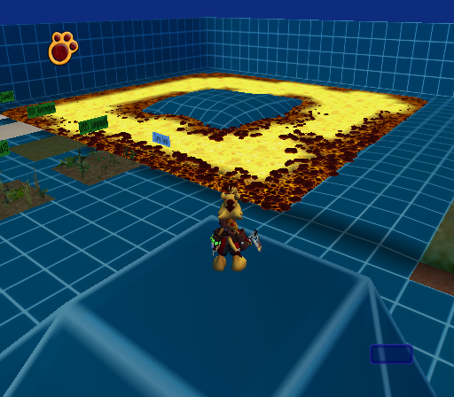 Same as the previous area but now with lava. Same as the previous area but now with lava.
