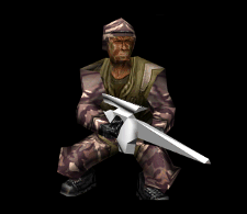 Animation of a sniper crouching Animation of a sniper crouching