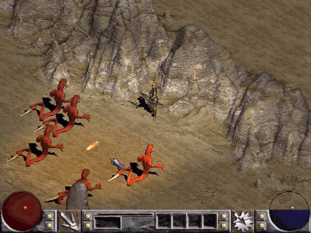 Old interface. Claw Vipers don't spawn in outdoor desert environments. September 1999.