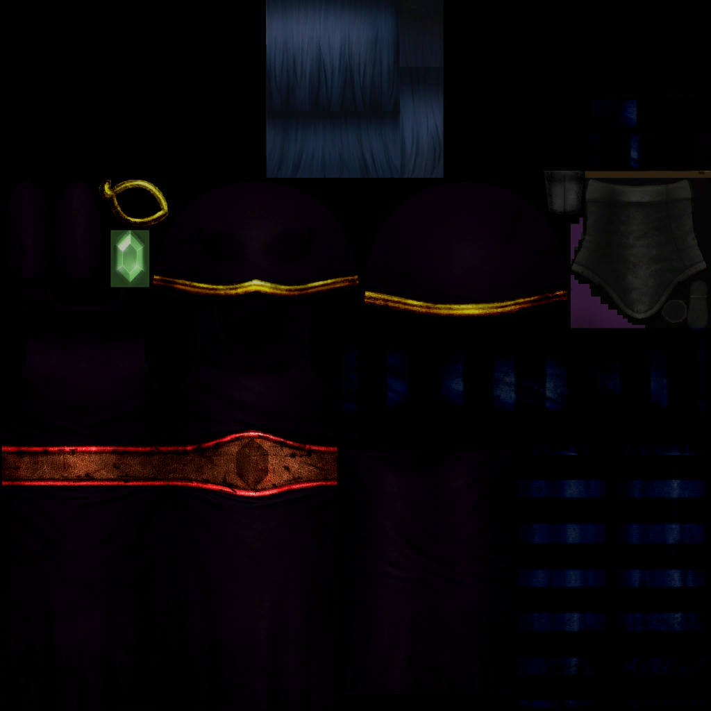 Ravio's highlight texture file. Note that his hair isn't shrouded here, showing what it used to look like.