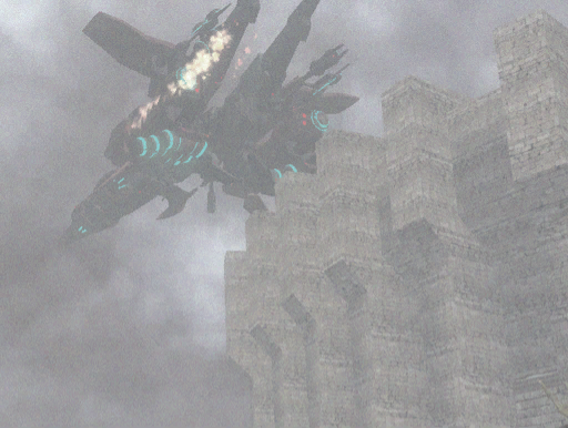 There's fewer flames, along with the right side of Eggman's ship having none at all.