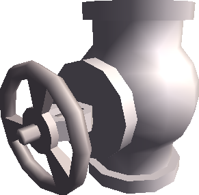 A pipe with a valve. A pipe with a valve.