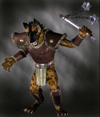 Gnoll by April Lee. "This is the upgrade for the Gnoll, both of which I modeled and textured and animated. I had a fun time digging up hyena textures to put on him. Of course, in the game, these guys are pretty tiny and most detail disappears." Gnoll by April Lee. "This is the upgrade for the Gnoll, both of which I modeled and textured and animated. I had a fun time digging up hyena textures to put on him. Of course, in the game, these guys are pretty tiny and most detail disappears."