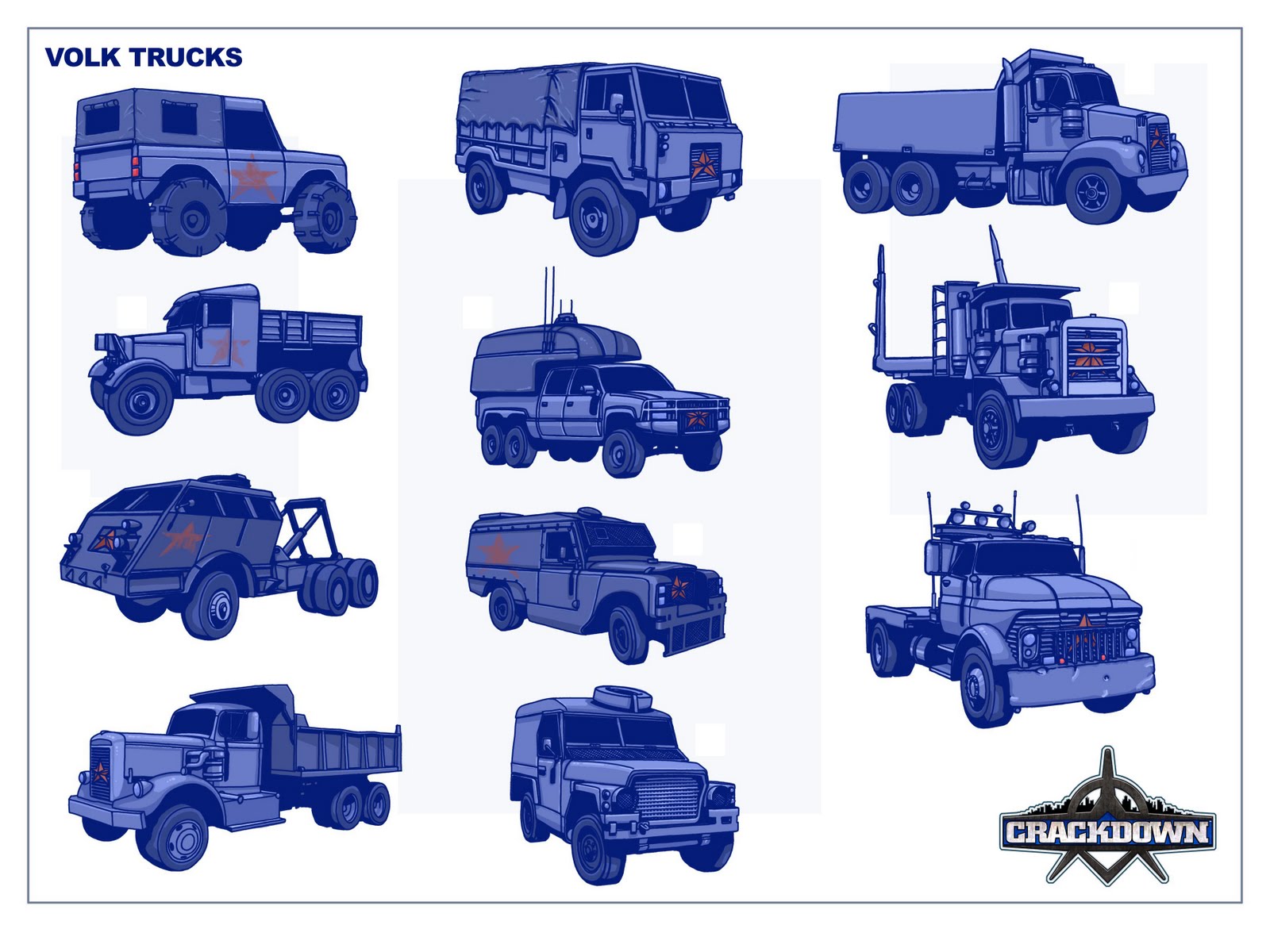 Concept art of various different Volk vehicles 2.