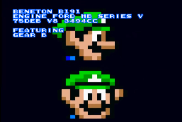 Luigi's sprite enlarged using buttons.