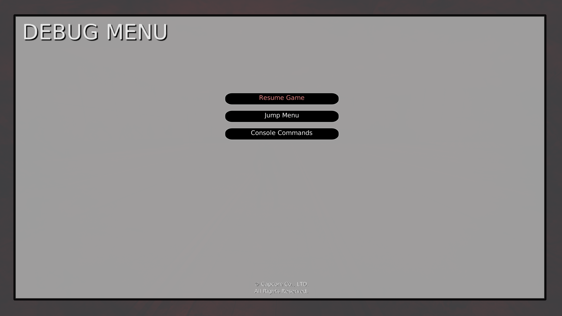 Initial Menu