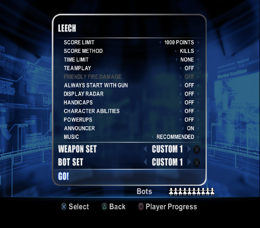 Leech game mode. It's unclear if this mode properly functions. Leech game mode. It's unclear if this mode properly functions.
