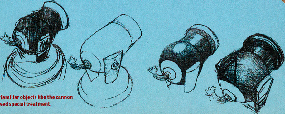 4 different cannon designs; one featuring a giant W, and another featuring Professor E. Gadd's logo.