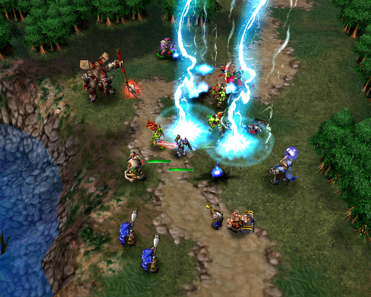 A lighting spell is being cast either by the Spirit Walker. A lighting spell is being cast either by the Spirit Walker.