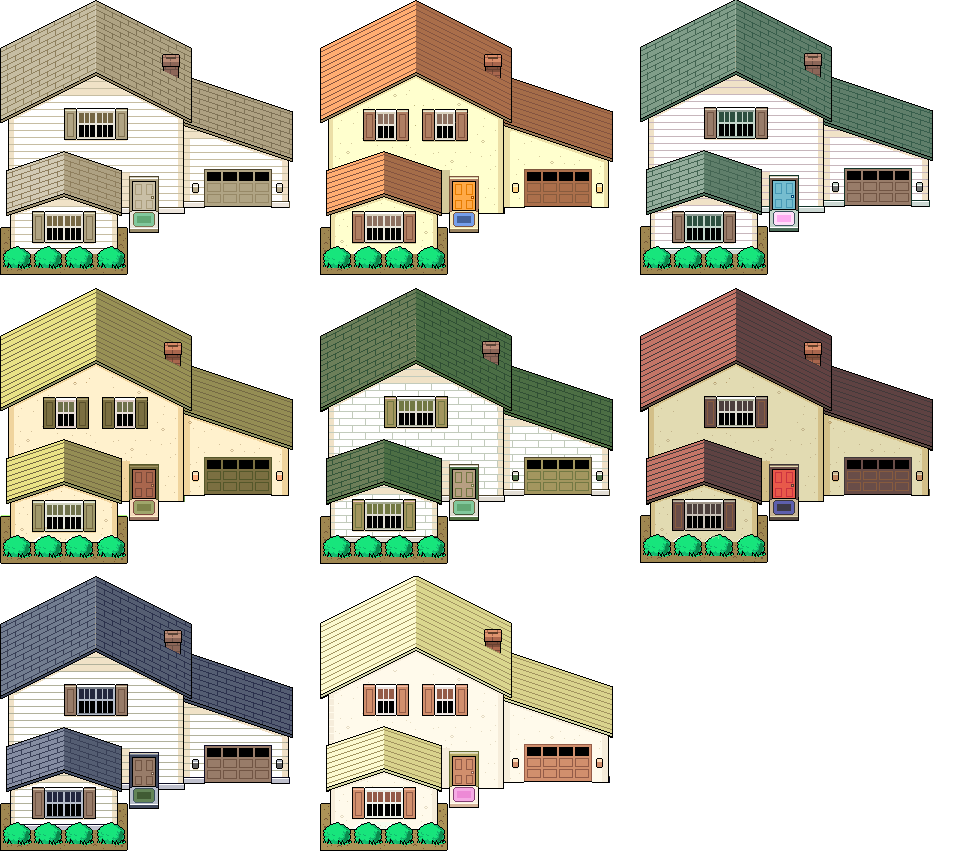 Unused versions of the upper houses. Unused versions of the upper houses.