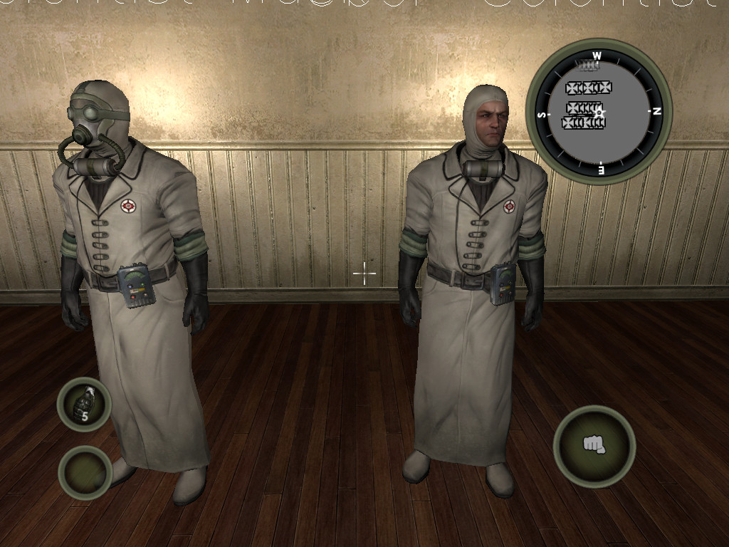 AtomiKorps scientists. Note the early HUD design.