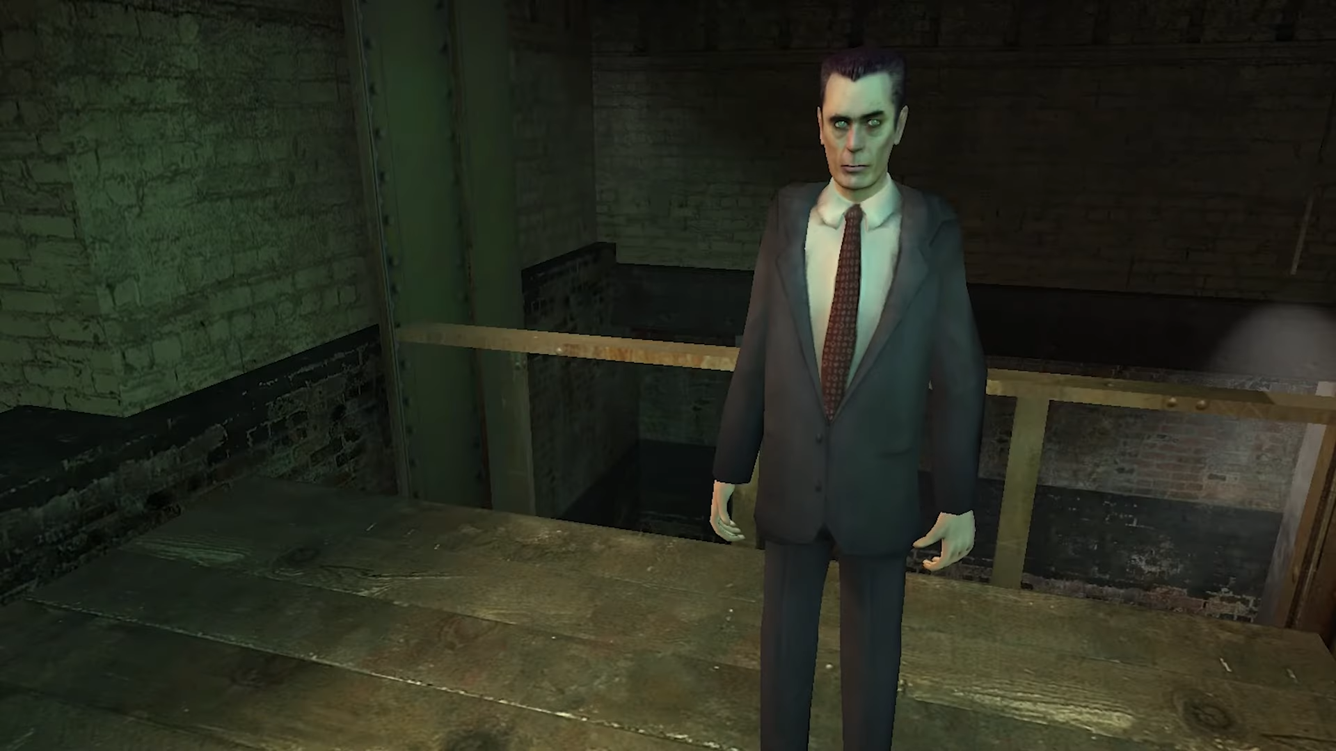 Footage from "Half-Life 2: 20th Anniversary Documentary". Showing the oldest G-Man model with the same textures.