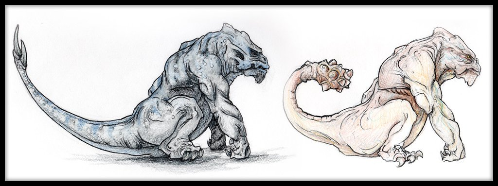 Concepts for some of Halo's cut fauna.