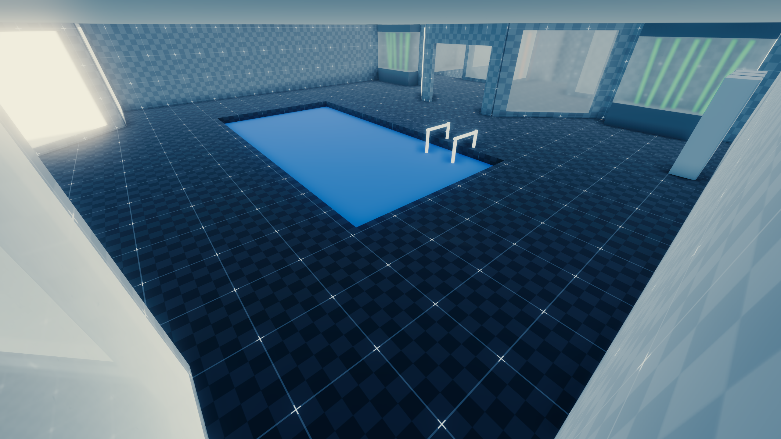 Pool area, the area just below the camera has a tag visible in the map editor displaying "rehab exoskeleton" Pool area, the area just below the camera has a tag visible in the map editor displaying "rehab exoskeleton"