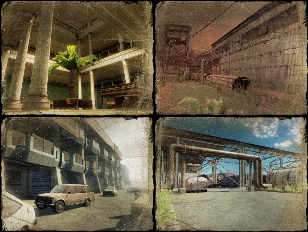 The map in the credits (bottom-right).