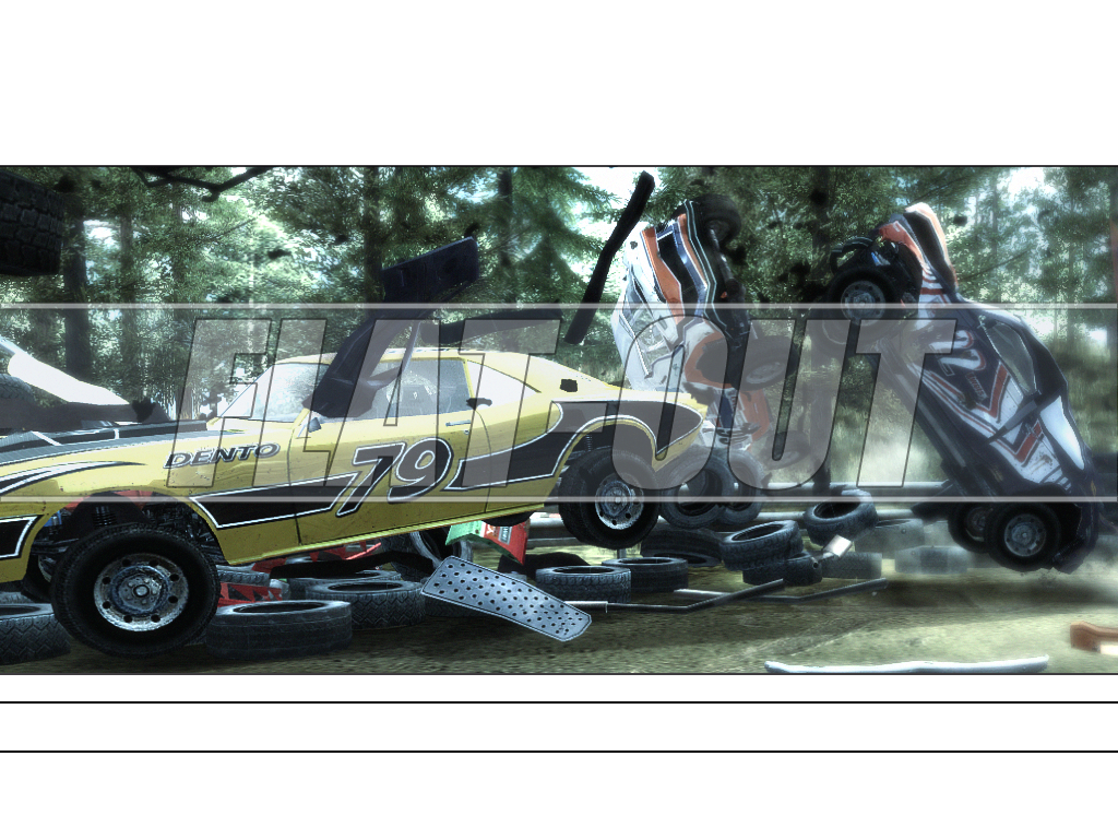 Very early main menu screen, featuring a Speedevil with an unused yellow livery.