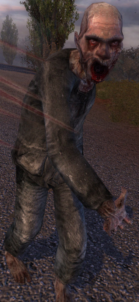 Zombie attacking. Zombie attacking.