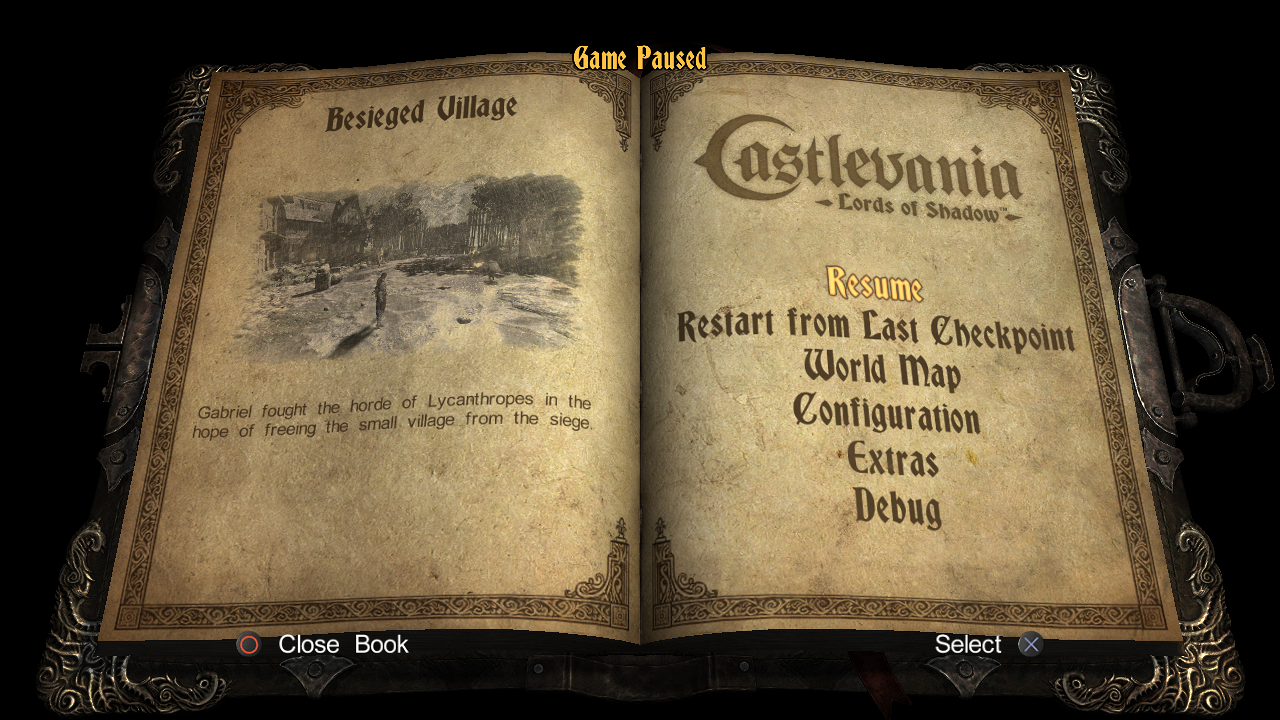 The Debug Menu inside the pause menu. The Debug Menu inside the pause menu.