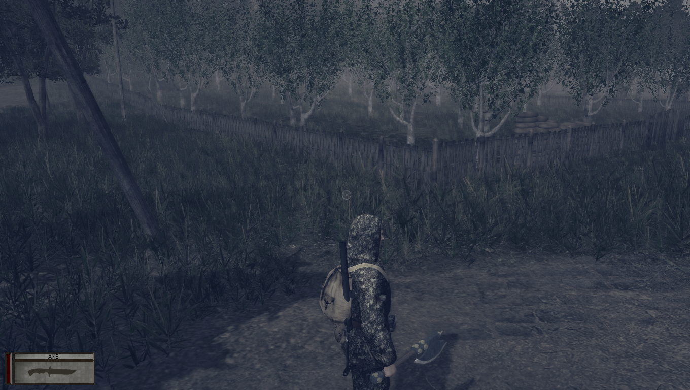 Holding the Axe with the icon for the old DTS Knife. Holding the Axe with the icon for the old DTS Knife.