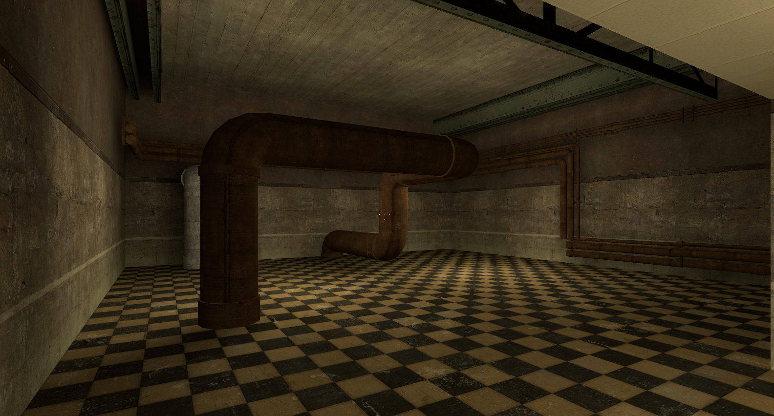 Overview of the Room that could be the Pipe Room. Overview of the Room that could be the Pipe Room.