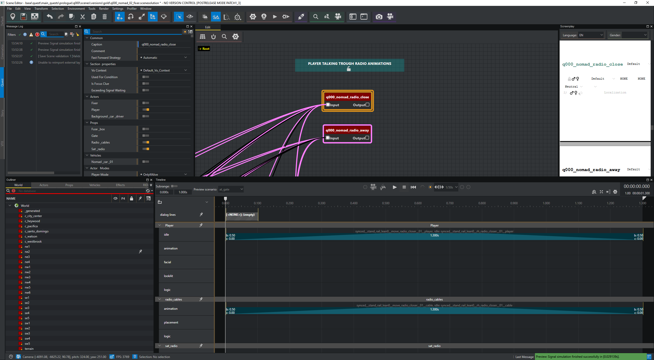 Default view of the quest tab in the editor. Default view of the quest tab in the editor.
