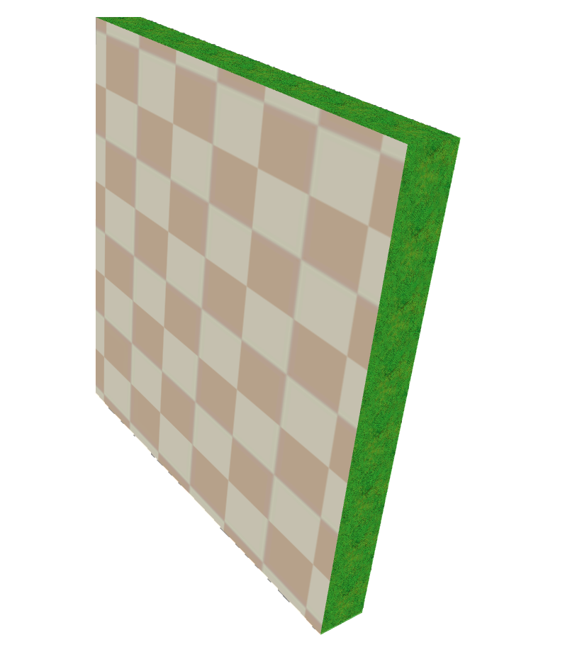 A rectangular test platform with grassy edges potentially used for testing normal maps. A rectangular test platform with grassy edges potentially used for testing normal maps.