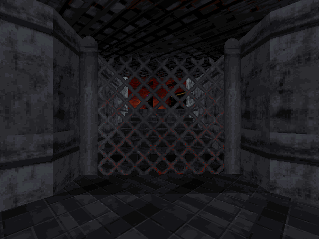 The gated outside path in the center upper room. The gated outside path in the center upper room.