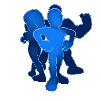 A rotating GIF of three heroes (Ms. Marvel, Spider-Man and Thing(?)). Found in a Character menu GUI, but not used.