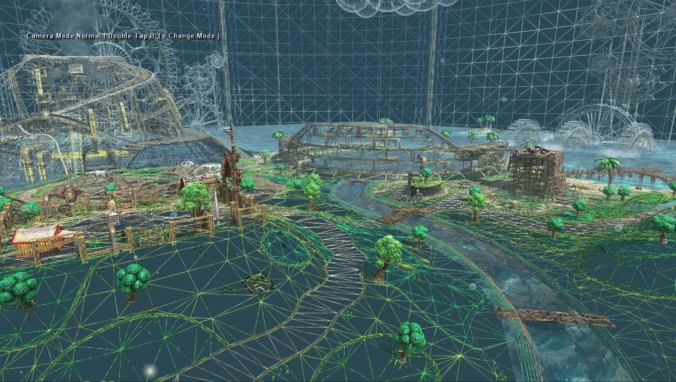 Nutty Acres in wireframe Nutty Acres in wireframe