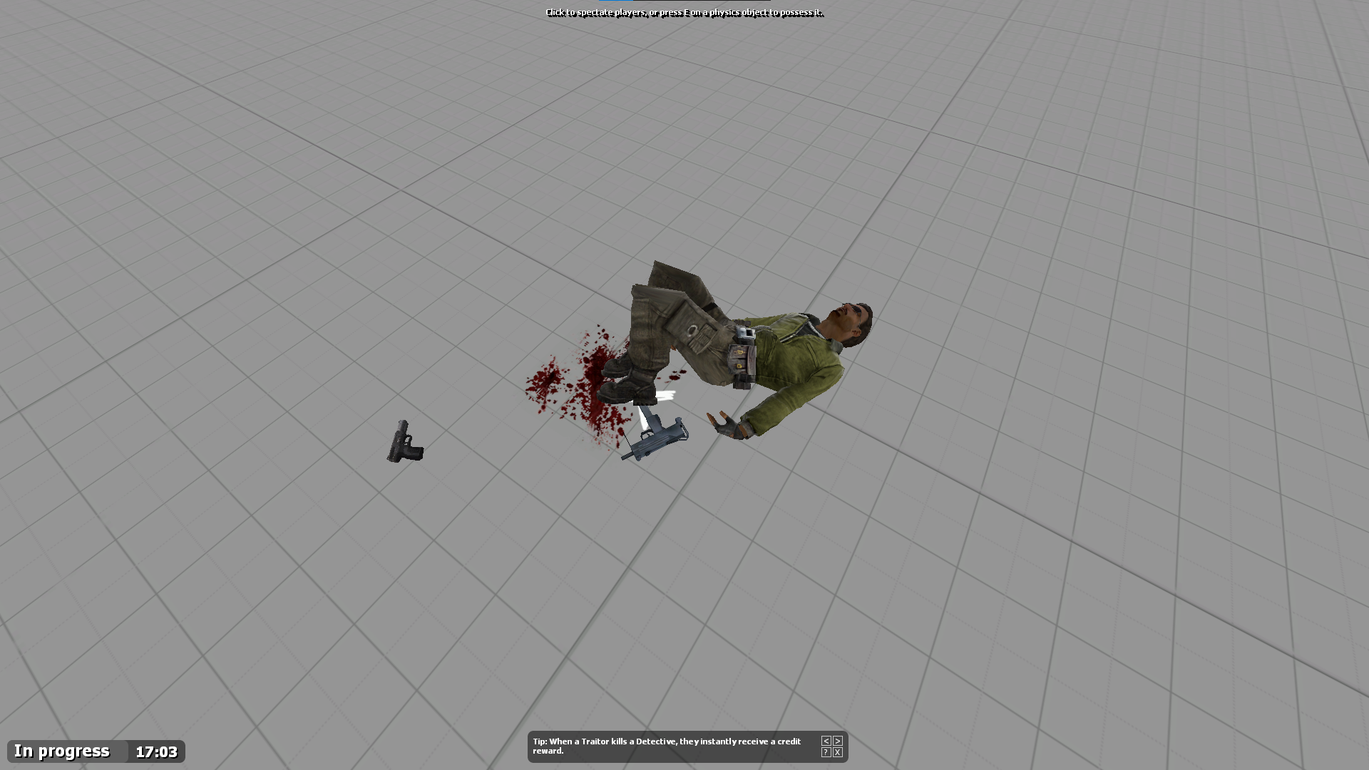 The death cross paints on the floor where the player died. The death cross paints on the floor where the player died.