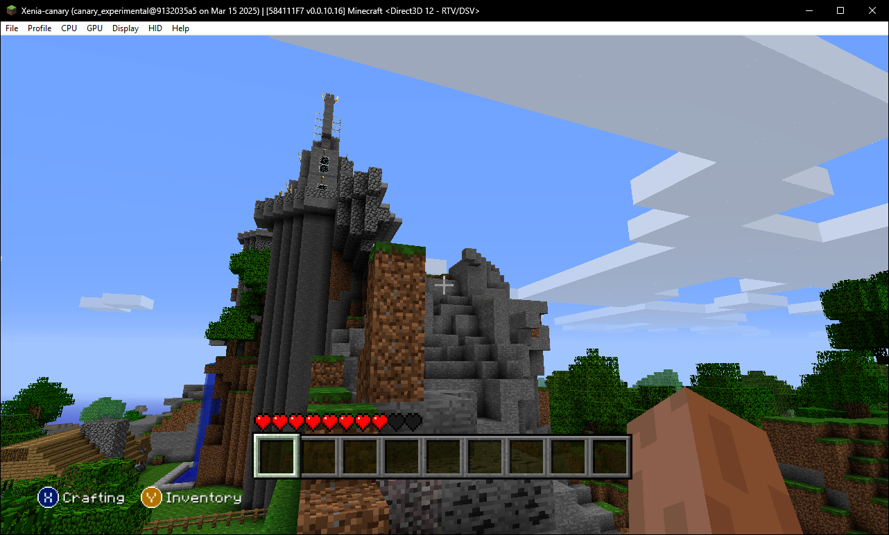 A side view of the wall as the player scales up the mountain. A side view of the wall as the player scales up the mountain.