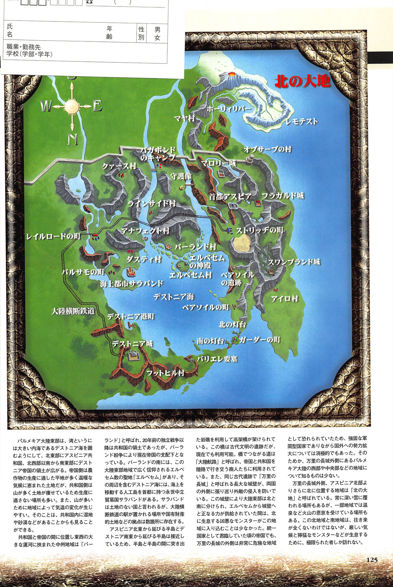 The completed map.